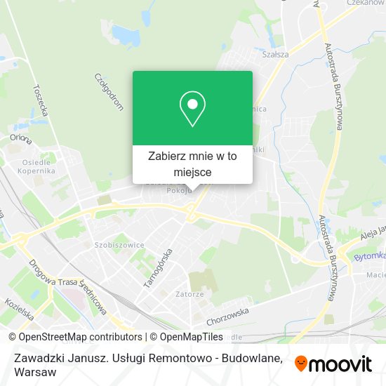 Mapa Zawadzki Janusz. Usługi Remontowo - Budowlane