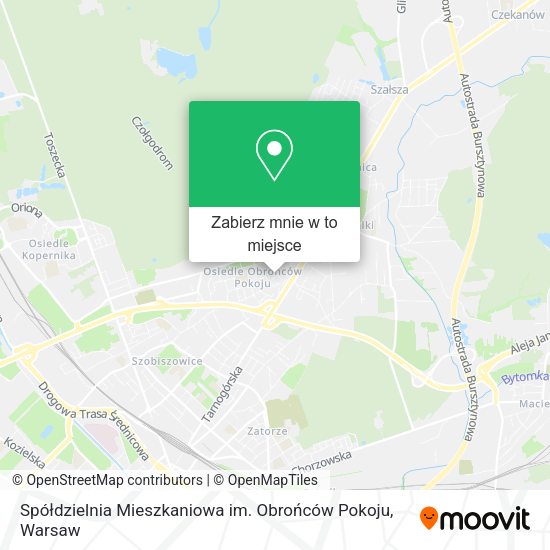 Mapa Spółdzielnia Mieszkaniowa im. Obrońców Pokoju