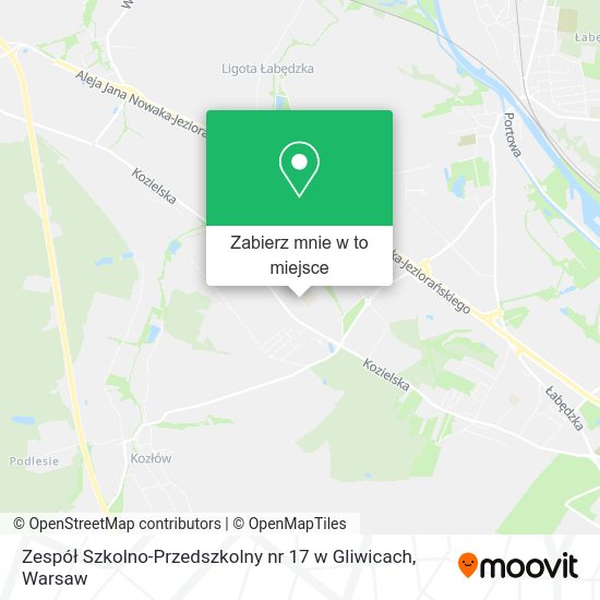 Mapa Zespół Szkolno-Przedszkolny nr 17 w Gliwicach