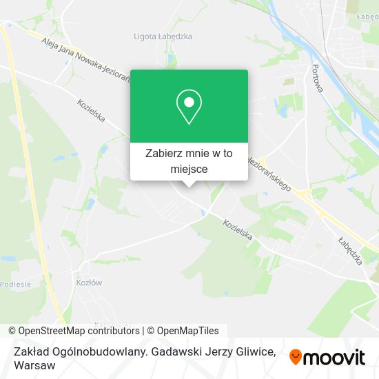 Mapa Zakład Ogólnobudowlany. Gadawski Jerzy Gliwice