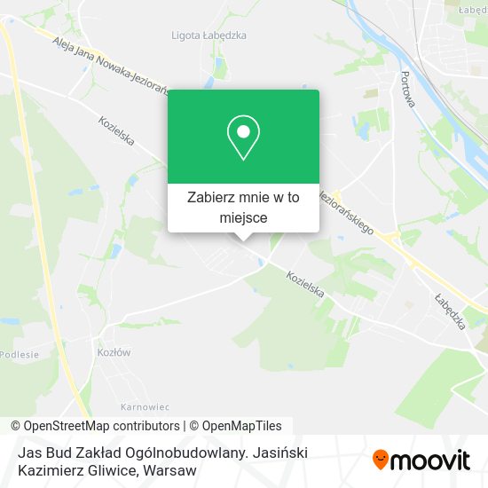 Mapa Jas Bud Zakład Ogólnobudowlany. Jasiński Kazimierz Gliwice