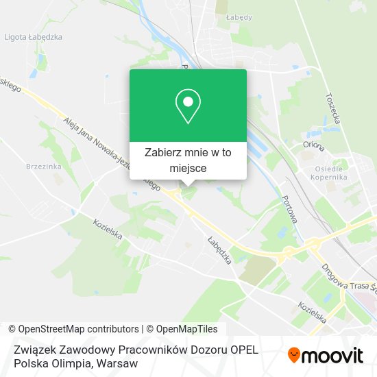 Mapa Związek Zawodowy Pracowników Dozoru OPEL Polska Olimpia