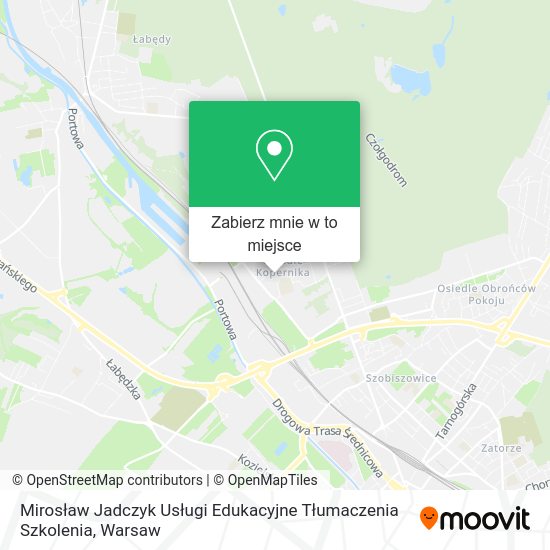 Mapa Mirosław Jadczyk Usługi Edukacyjne Tłumaczenia Szkolenia