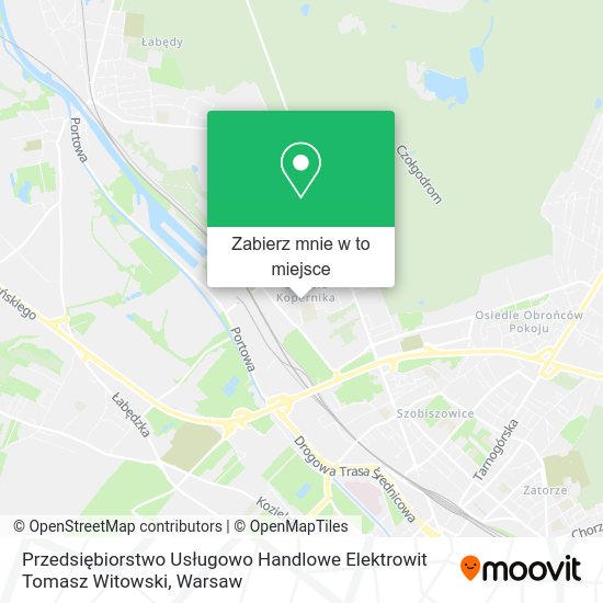 Mapa Przedsiębiorstwo Usługowo Handlowe Elektrowit Tomasz Witowski