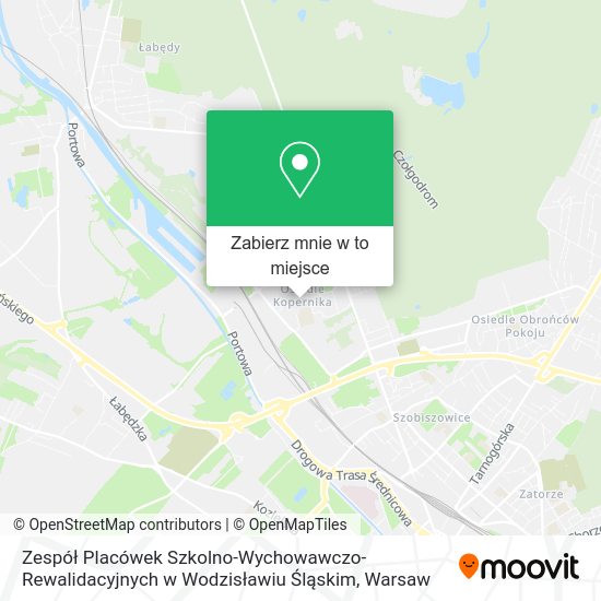 Mapa Zespół Placówek Szkolno-Wychowawczo-Rewalidacyjnych w Wodzisławiu Śląskim