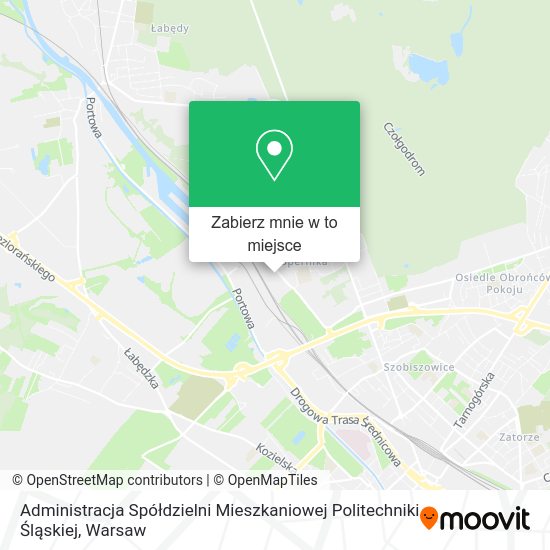 Mapa Administracja Spółdzielni Mieszkaniowej Politechniki Śląskiej