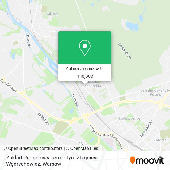 Mapa Zakład Projektowy Termodyn. Zbigniew Wędrychowicz