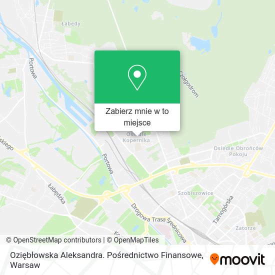 Mapa Oziębłowska Aleksandra. Pośrednictwo Finansowe