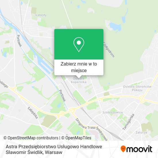 Mapa Astra Przedsiębiorstwo Usługowo Handlowe Sławomir Świdlik