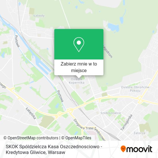 Mapa SKOK Spóldzielcza Kasa Oszczednosciowo - Kredytowa Gliwice