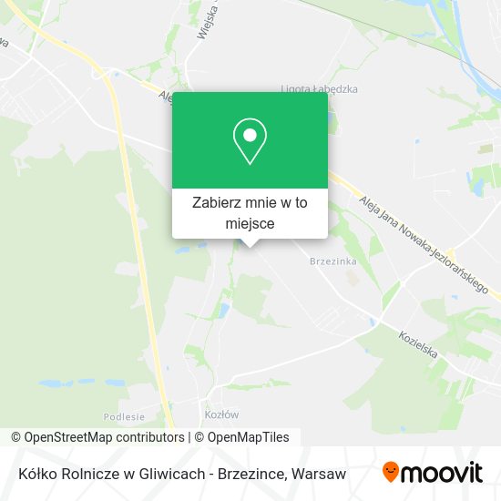 Mapa Kółko Rolnicze w Gliwicach - Brzezince