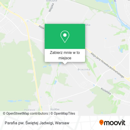 Mapa Parafia pw. Świętej Jadwigi