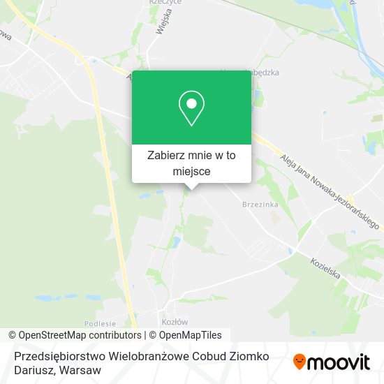 Mapa Przedsiębiorstwo Wielobranżowe Cobud Ziomko Dariusz