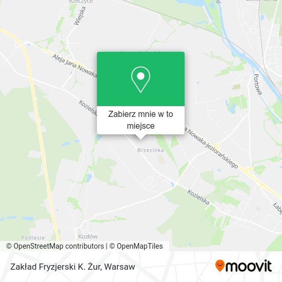 Mapa Zakład Fryzjerski K. Żur