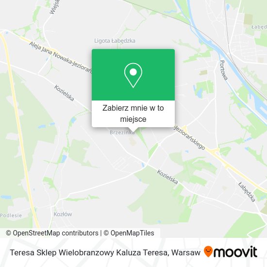 Mapa Teresa Sklep Wielobranzowy Kaluza Teresa