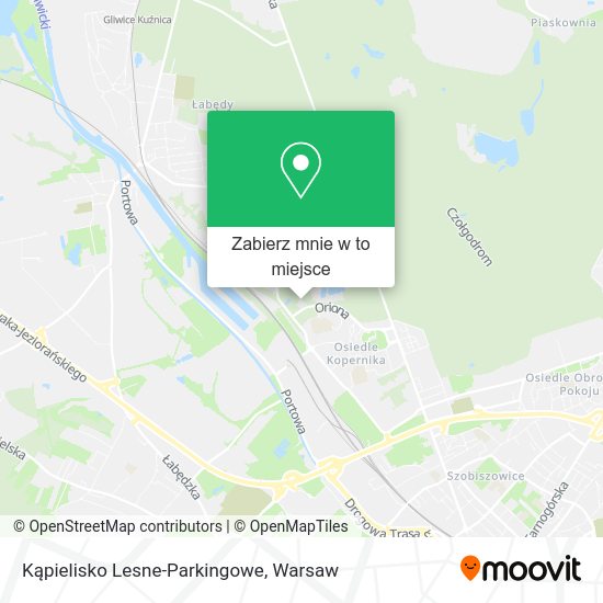 Mapa Kąpielisko Lesne-Parkingowe