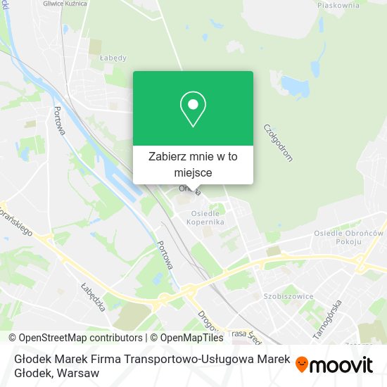 Mapa Głodek Marek Firma Transportowo-Usługowa Marek Głodek