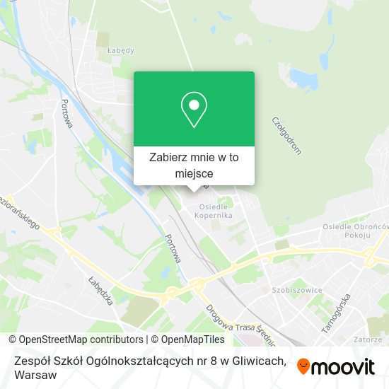 Mapa Zespół Szkół Ogólnokształcących nr 8 w Gliwicach