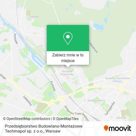 Mapa Przedsiębiorstwo Budowlano-Montażowe Techmapol sp. z o.o.