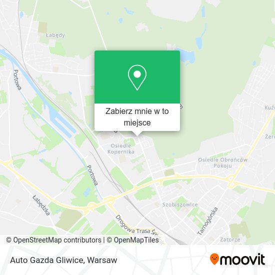 Mapa Auto Gazda Gliwice