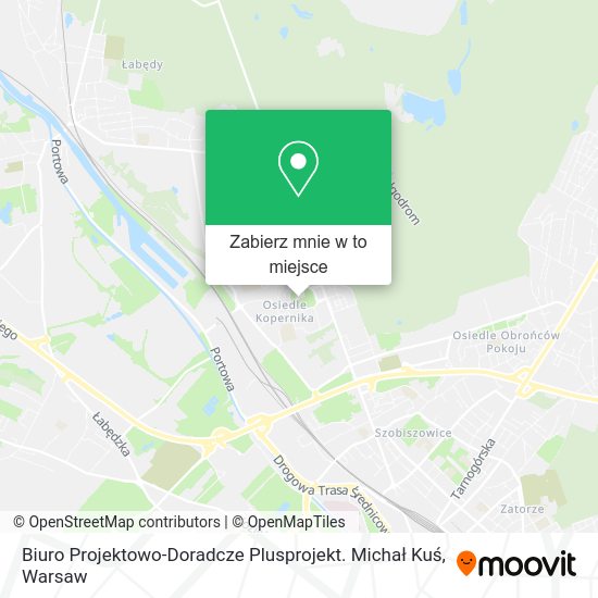 Mapa Biuro Projektowo-Doradcze Plusprojekt. Michał Kuś