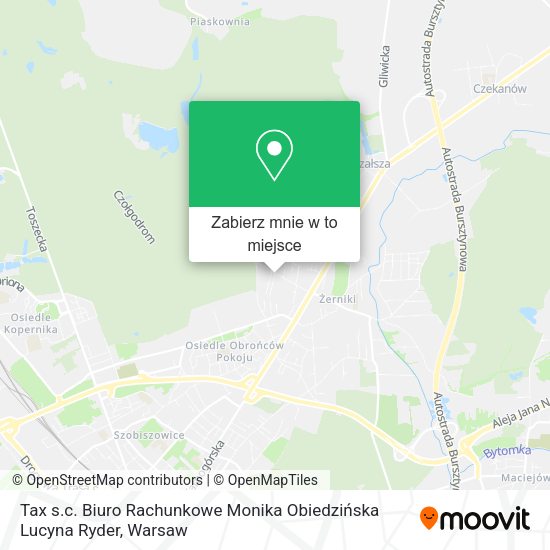 Mapa Tax s.c. Biuro Rachunkowe Monika Obiedzińska Lucyna Ryder