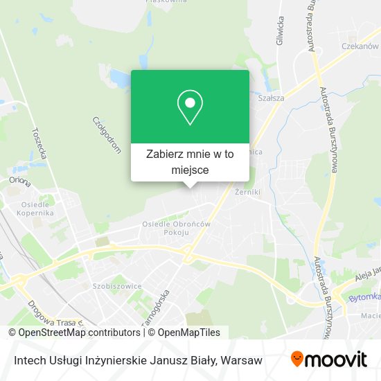 Mapa Intech Usługi Inżynierskie Janusz Biały