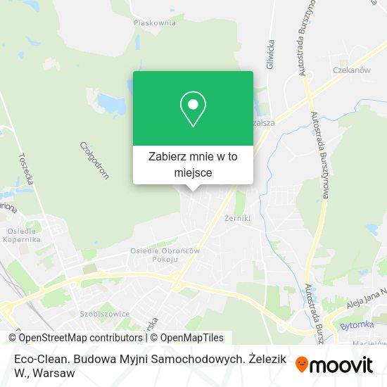 Mapa Eco-Clean. Budowa Myjni Samochodowych. Żelezik W.