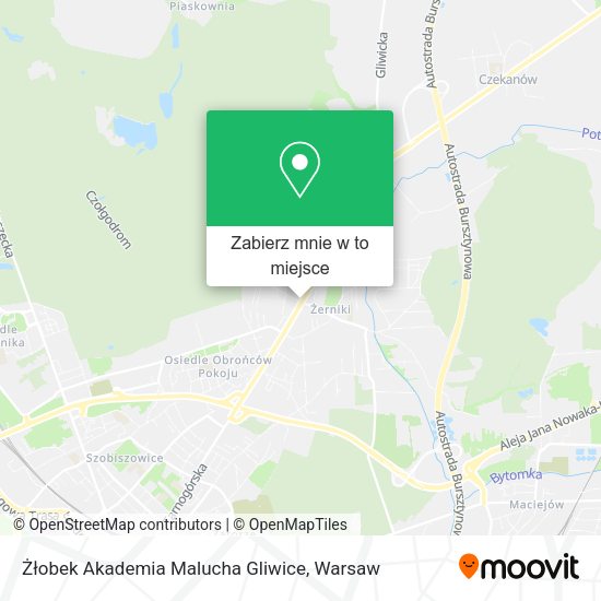 Mapa Żłobek Akademia Malucha Gliwice