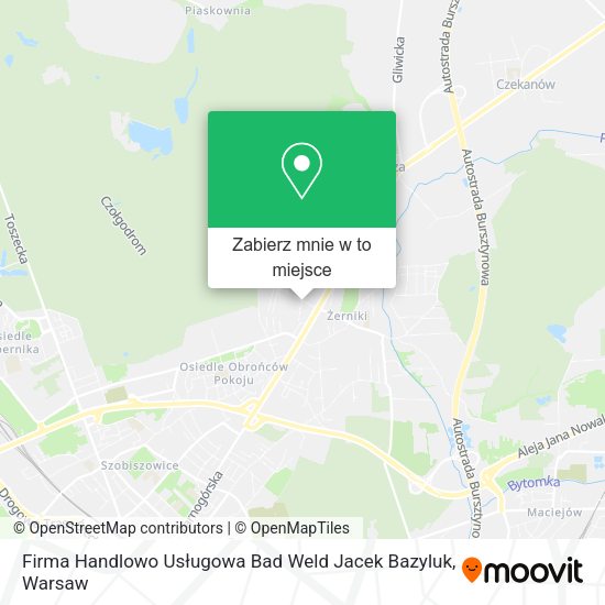 Mapa Firma Handlowo Usługowa Bad Weld Jacek Bazyluk