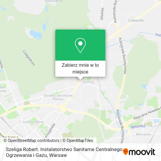 Mapa Szeliga Robert. Instalatorstwo Sanitarne Centralnego Ogrzewania i Gazu