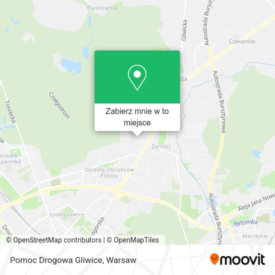 Mapa Pomoc Drogowa Gliwice