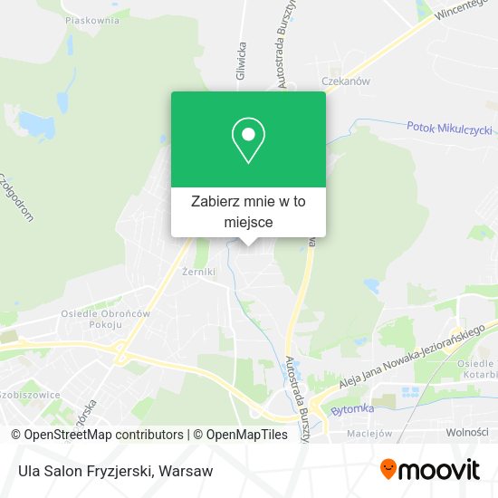 Mapa Ula Salon Fryzjerski