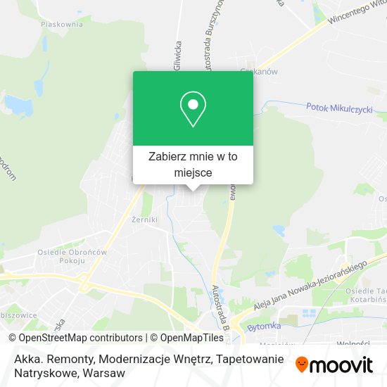 Mapa Akka. Remonty, Modernizacje Wnętrz, Tapetowanie Natryskowe