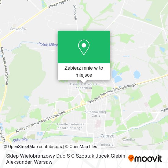 Mapa Sklep Wielobranzowy Duo S C Szostak Jacek Glebin Aleksander