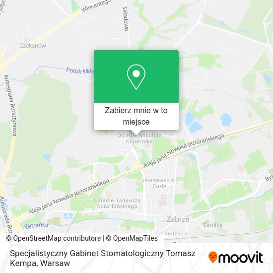 Mapa Specjalistyczny Gabinet Stomatologiczny Tomasz Kempa