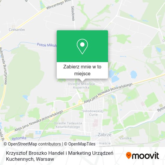 Mapa Krzysztof Broszko Handel i Marketing Urządzeń Kuchennych