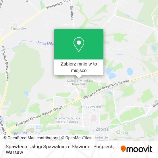 Mapa Spawtech Usługi Spawalnicze Sławomir Pośpiech