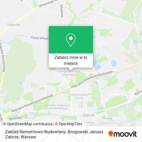 Mapa Zakład Remontowo-Budowlany. Brogowski Janusz Zabrze