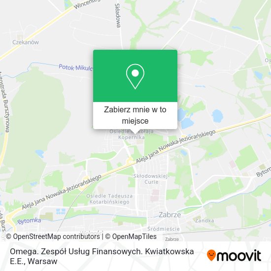 Mapa Omega. Zespół Usług Finansowych. Kwiatkowska E.E.