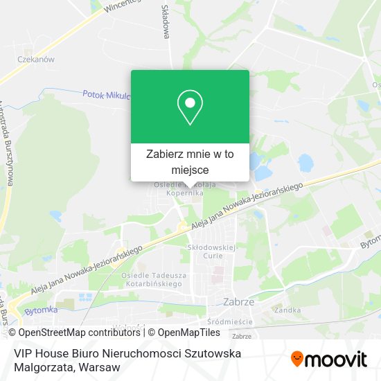 Mapa VIP House Biuro Nieruchomosci Szutowska Malgorzata