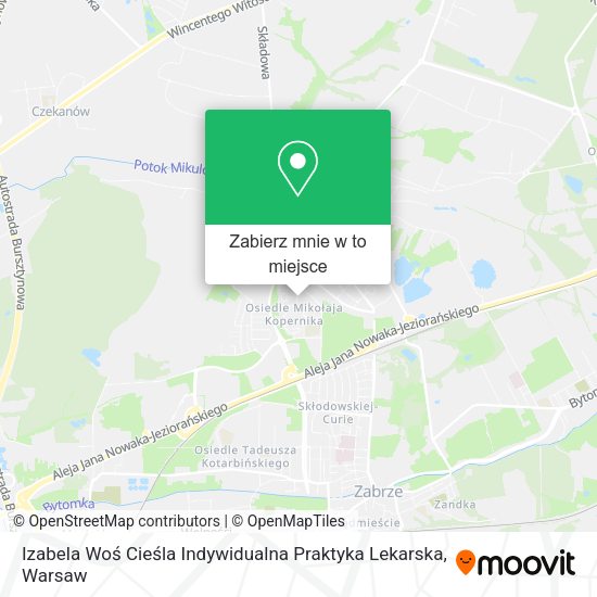 Mapa Izabela Woś Cieśla Indywidualna Praktyka Lekarska