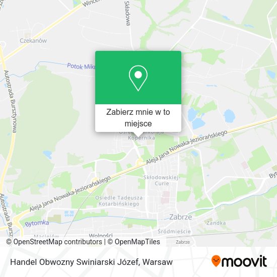 Mapa Handel Obwozny Swiniarski Józef