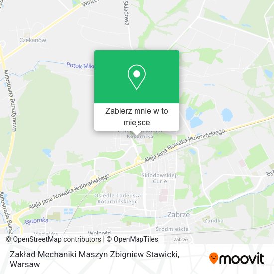 Mapa Zakład Mechaniki Maszyn Zbigniew Stawicki