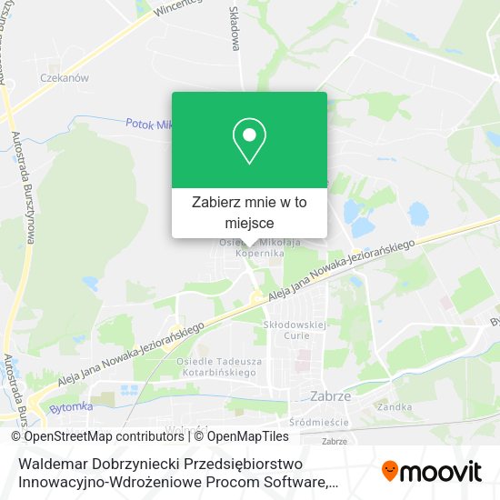 Mapa Waldemar Dobrzyniecki Przedsiębiorstwo Innowacyjno-Wdrożeniowe Procom Software