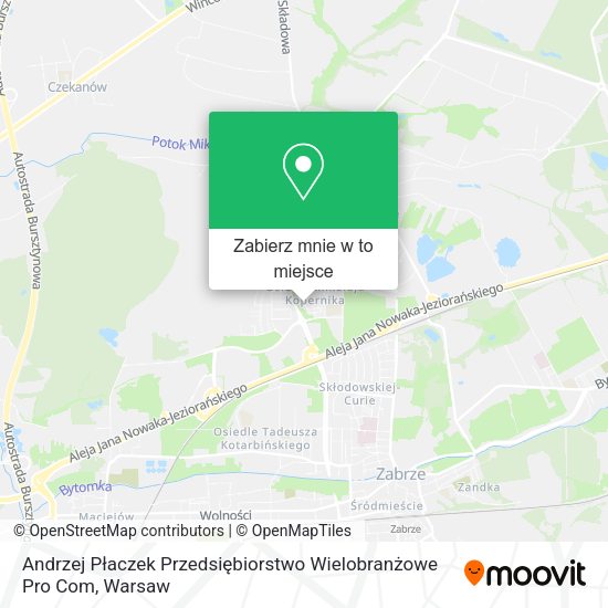 Mapa Andrzej Płaczek Przedsiębiorstwo Wielobranżowe Pro Com