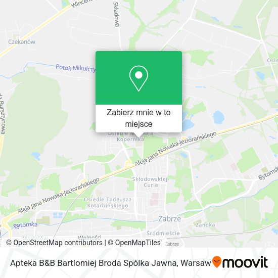 Mapa Apteka B&B Bartlomiej Broda Spólka Jawna