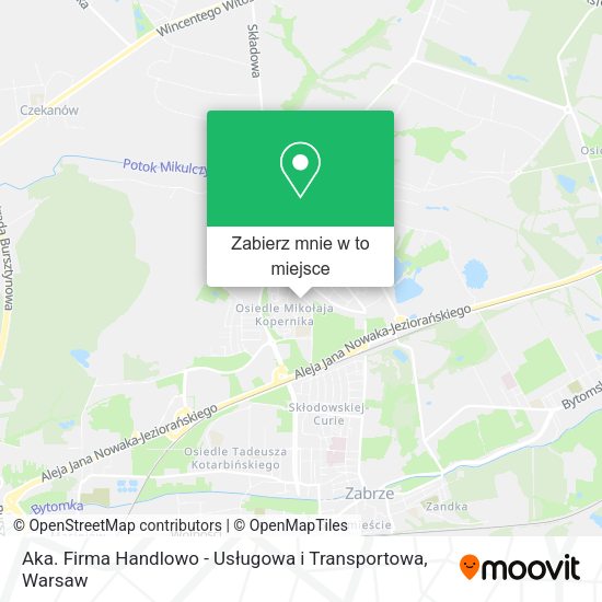 Mapa Aka. Firma Handlowo - Usługowa i Transportowa