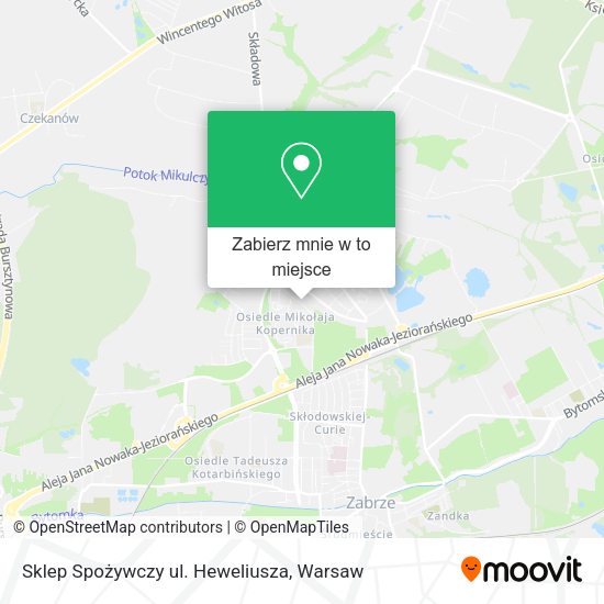 Mapa Sklep Spożywczy ul. Heweliusza