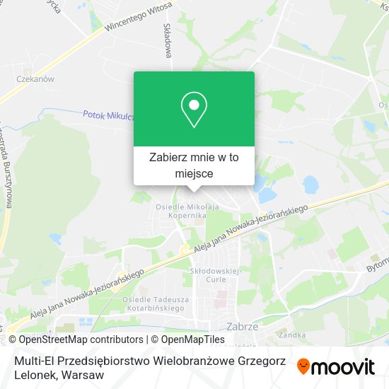 Mapa Multi-El Przedsiębiorstwo Wielobranżowe Grzegorz Lelonek